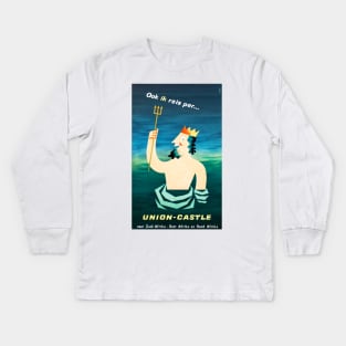 Vintage Travel Poster The Netherlands Union Castle Kids Long Sleeve T-Shirt